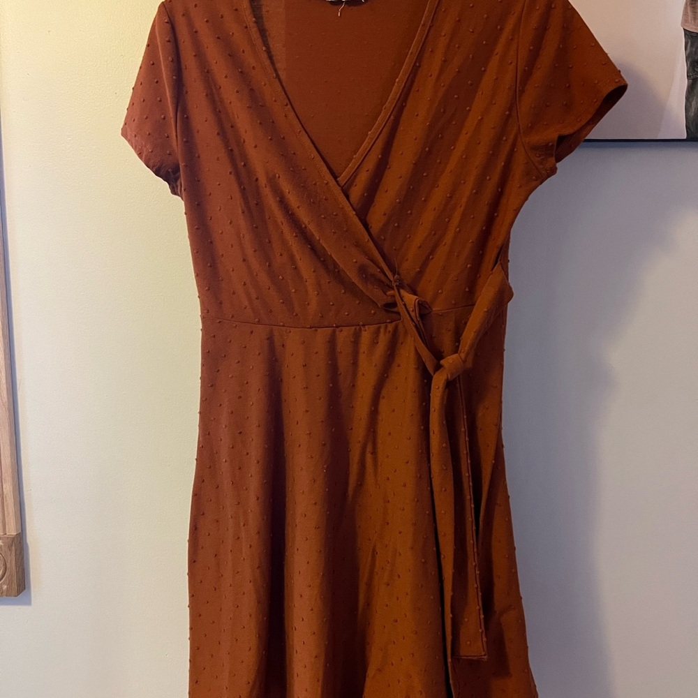 Rust Wrap Dress - Rolla coaster L